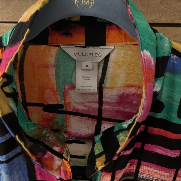 Colorful Abstract Button-Up Shirt - Picture 13 of 15